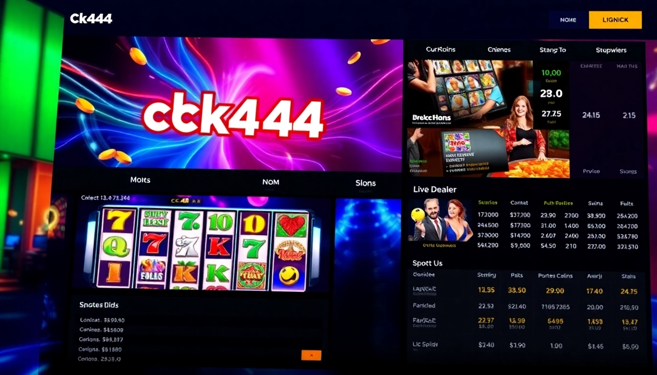 ck4444 online gaming platform with lively casino, sports betting, and vibrant visuals for immersive experience