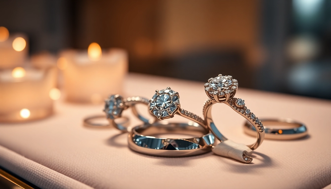 Luxurious exclusive engagement rings with sparkling diamonds, elegant design, for special moments.