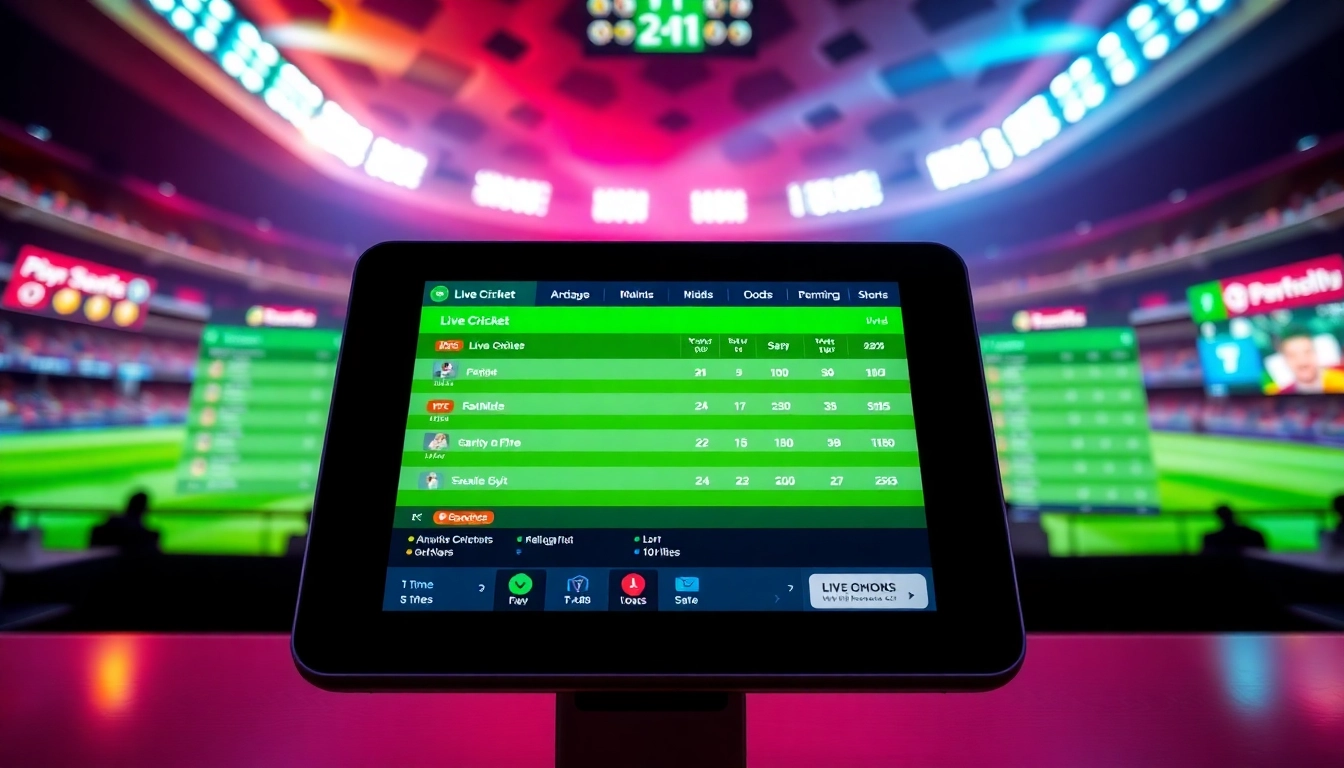 Reddybook sports betting platform displaying live cricket odds with engaging visuals, emphasizing real-time updates and user engagement.