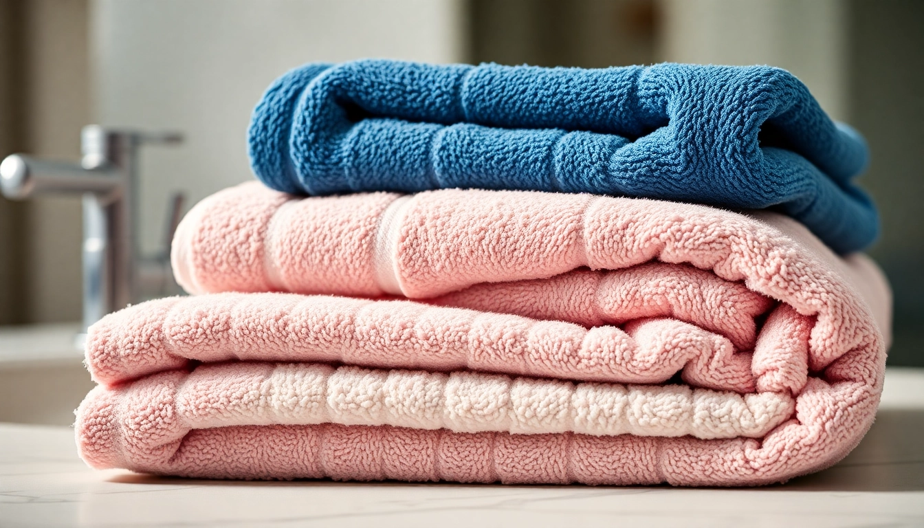 Luxurious cotton towels showcasing soft, absorbent textures perfect for indulgent baths and stylish bathrooms