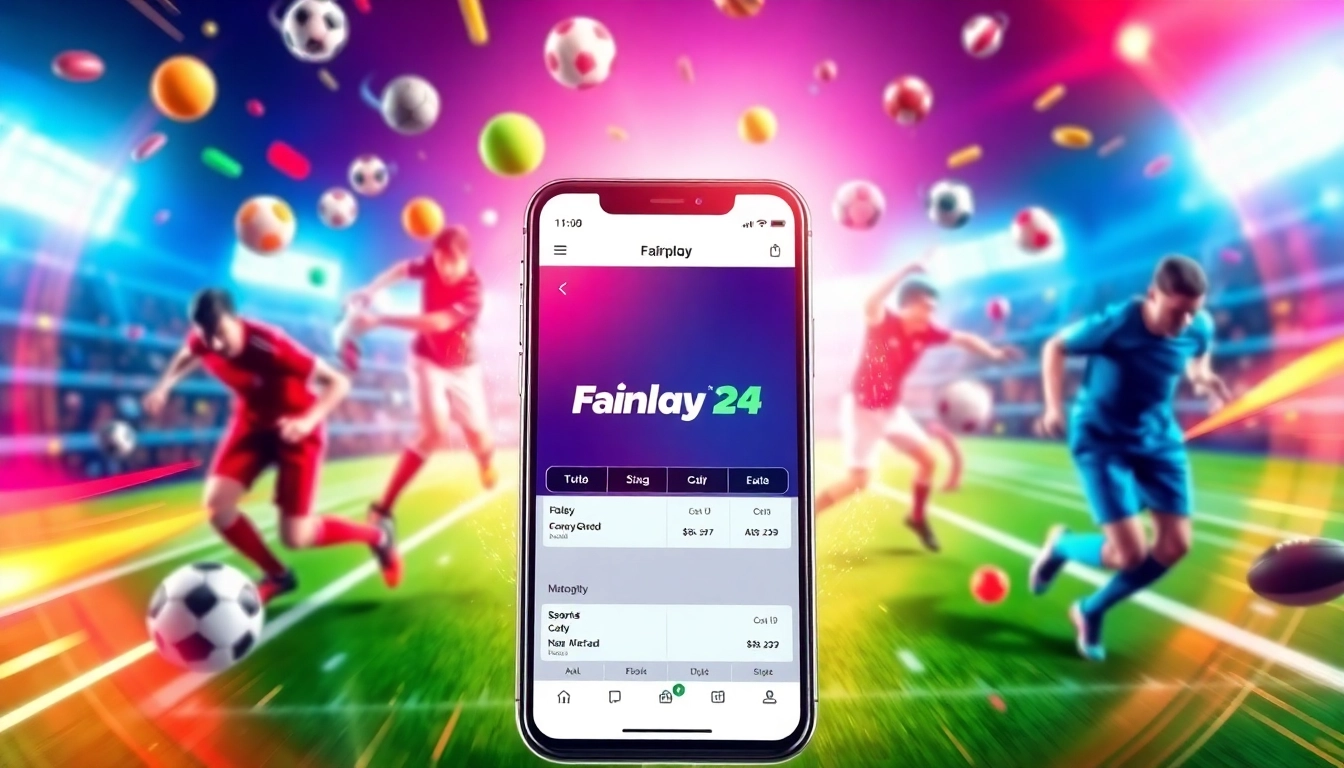 Fairplay24 online betting platform showcasing mobile app interface during live sports events