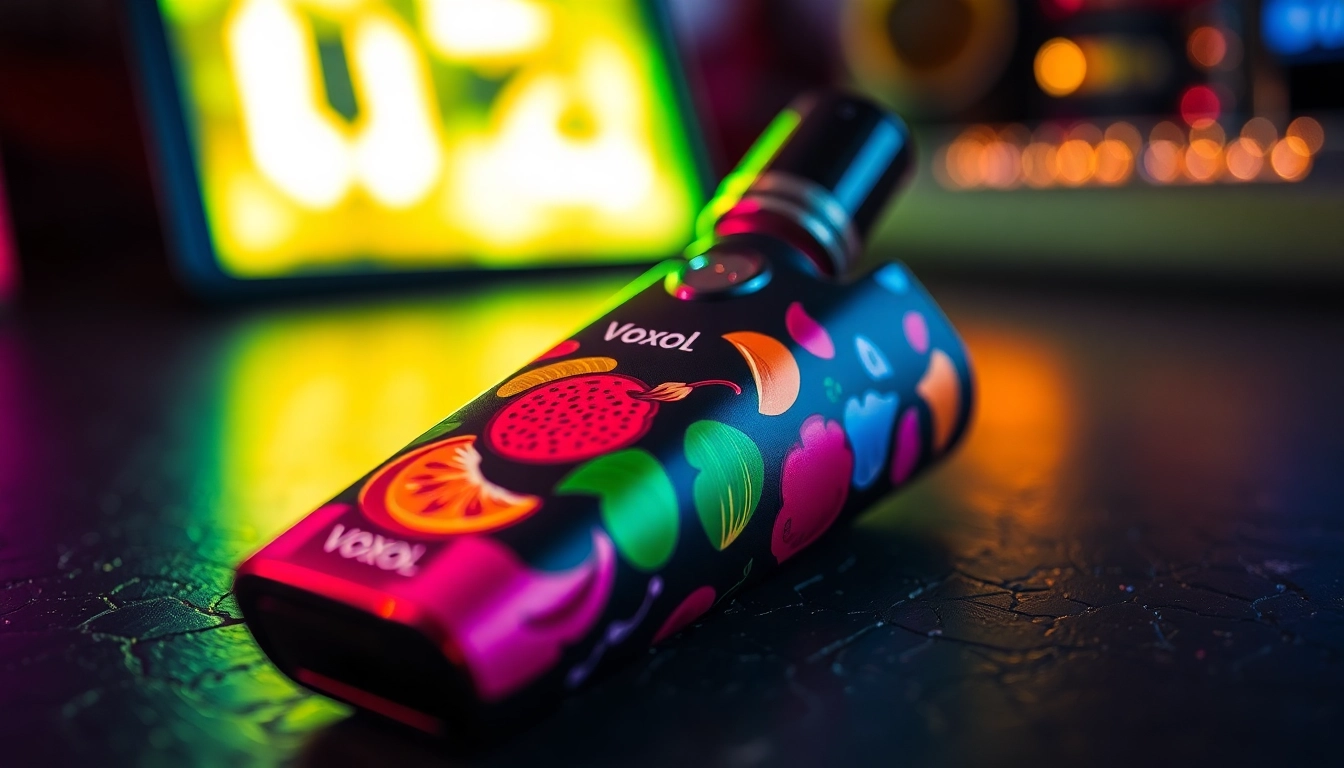Vozol vape device showcasing modern design and vibrant flavor options for an engaging user experience