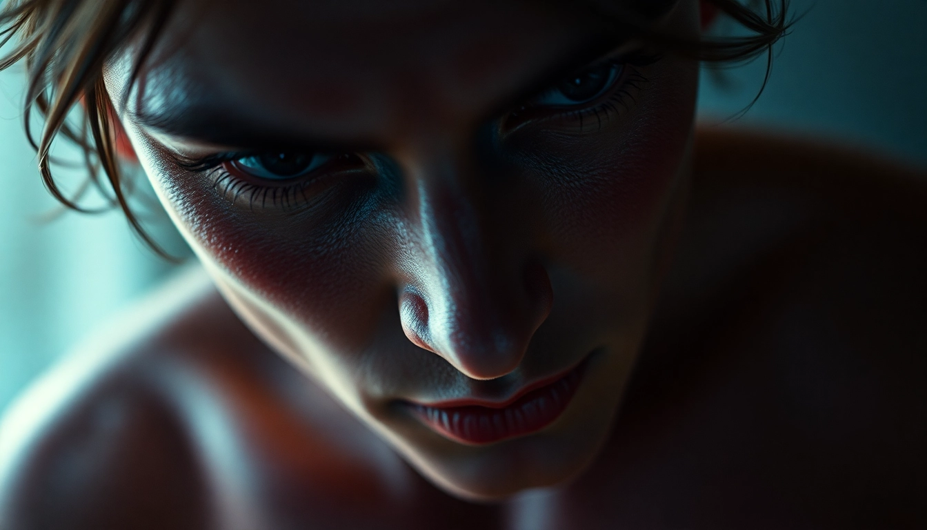 Detailed nsfw ai generated scene featuring hyper-realistic human figures with expressive features and immersive lighting for adult digital art.