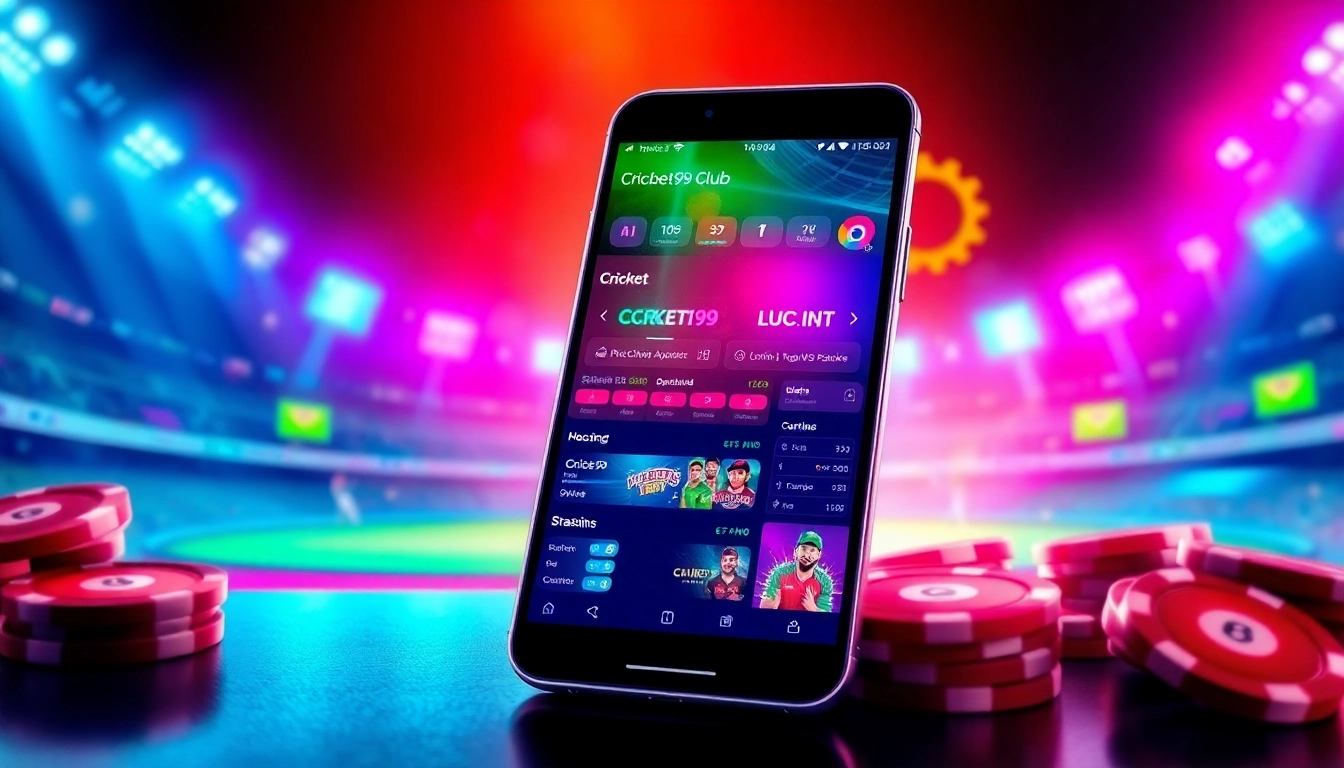 Engaging screen of Cricbet99 club platform showcasing sports betting and casino games on a