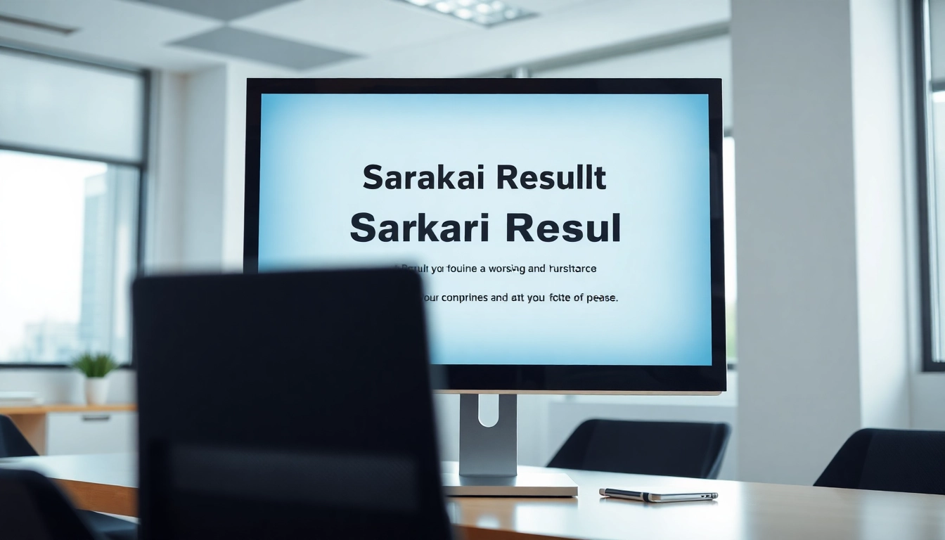 Sarkari Result update displayed on computer screen with official government exam results in