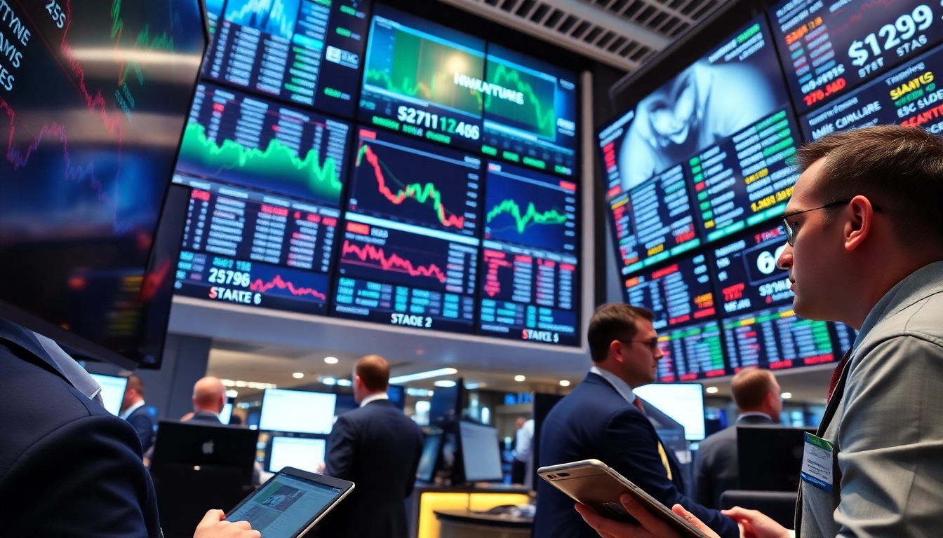 UK Stock Exchange News updates showing stock charts and financial trading in action to inform